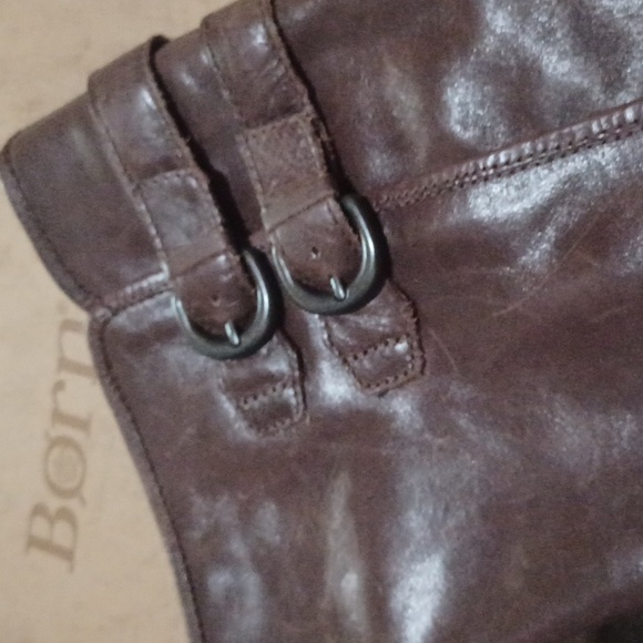 Born Brown leather boots size 7 Attila dark brown - Picture 5 of 10